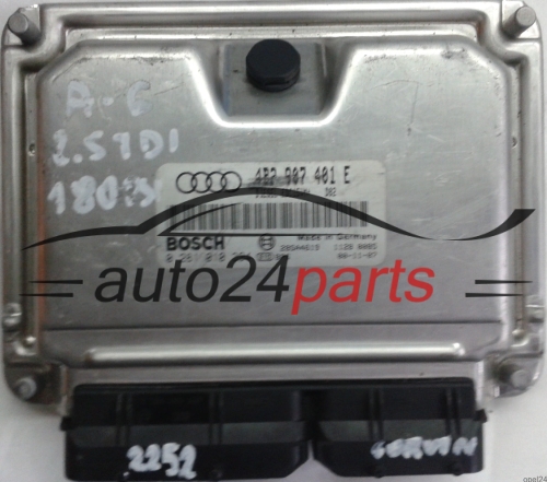 ECU ENGINE CONTROLLER AUDI A6 2.5 TDI 4B2907401E, 4B2 907 401 E, BOSCH 0 281 010 394, 0281010394, DIESEL EDC15UM+ D02