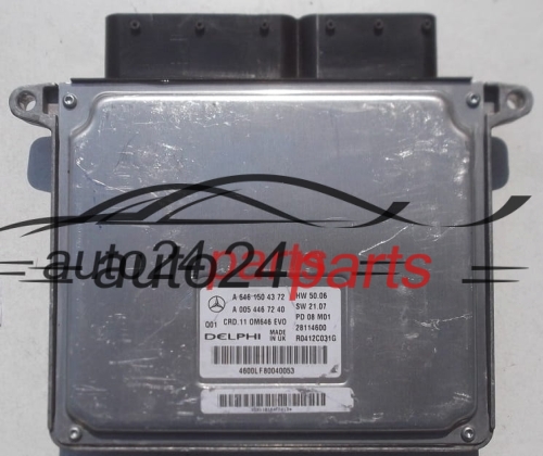 MOTORSTEUERGERÄT ECU STEUERGERÄT MERCEDES W204 DELPHI R0412C031G, A 646 150 43 72, A 005 446 72 40