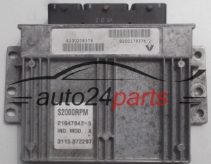 MOTORSTEUERGERÄT ECU STEUERGERÄT RENAULT LAGUNA 1.8 SAGEM 21647842-5, 216478425,  8200278378, 8200278376 