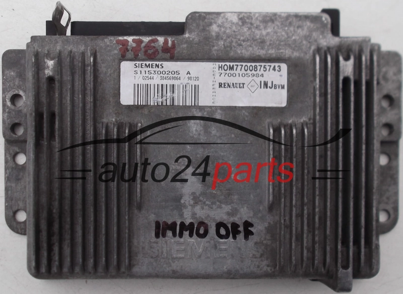 ΜΟΝΑΔΑ ΕΛΕΓΧΟΥ ΚΙΝΗΤΗΡΑ RENAULT SCENIC 1.6, S115300205A, HOM7700875743, 7700105984