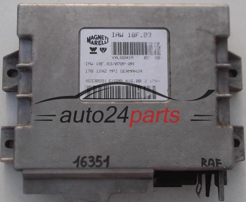 CENTRALINA MOTORE FIAT PALIO WEEKEND MAGNETI MARELLI IAW 18F.B3, IAW18FB3, 61600.416.00, 6160041600, 46530991