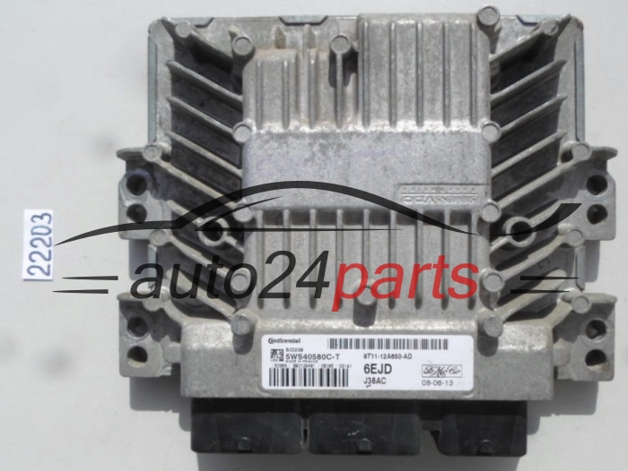 MOTORSTEUERGERÄT ECU STEUERGERAT FORD TRANSIT 1.8 TDCI SID206 5WS40580C-T, 5WS40580CT, 8T11-12A650-AD, 8T1112A650AD