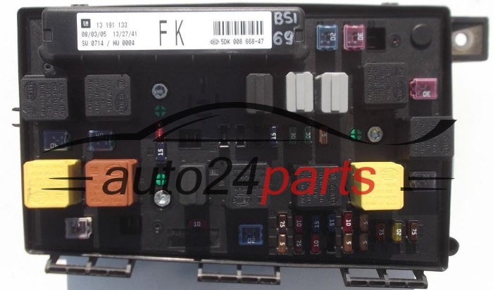FUSE RELAY BOX ELECTRICAL COMFORT CONTROL MODULE BODY OPEL CHEVROLET HOLDEN VAUXHALL ASTRA ZAFIRA B 13191133 FK