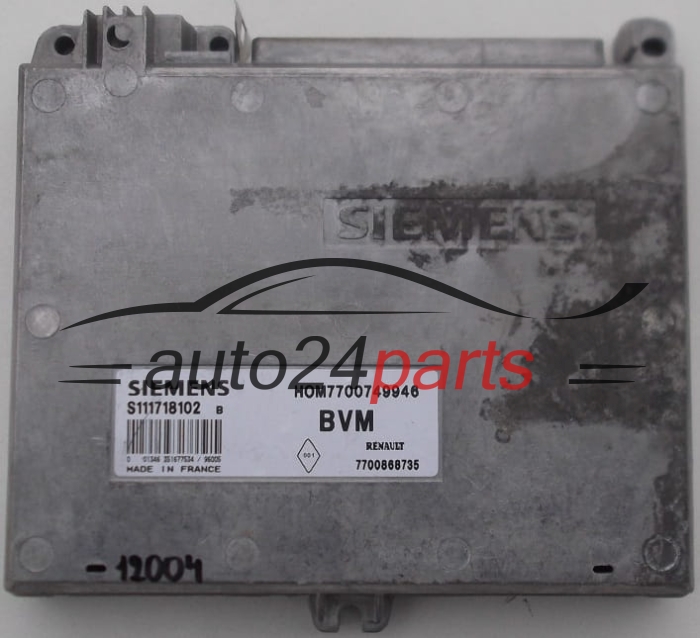 KOMPUTER STEROWNIK SILNIKA RENAULT CLIO 1.4, SIEMENS S111718102 B, S111718102B, HOM7700749946, 7700749946 