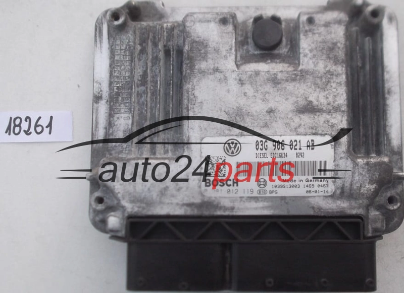 KOMPUTER STEROWNIK SILNIKA VOLKSWAGEN PASSAT 2.0 TDI BOSCH 0 281 012 119, 0281012119, 03G 906 021 AB, 03G906021AB, EDC16U34 