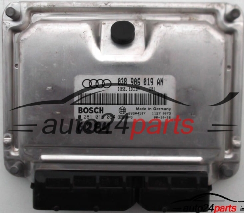 ECU ENGINE CONTROLLER AUDI A4 1.9 TDI BOSCH 0 281 010 094, 0281010094, 0 38 906 019 AN, 038906019AN 