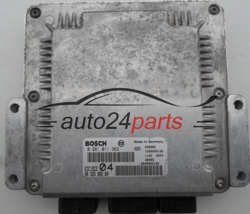 Centralina motore PEUGEOT 807 2.2 HDI BOSCH 0 281 011 363, 96 525 902 80, 9640938180, EDC15C2 04 