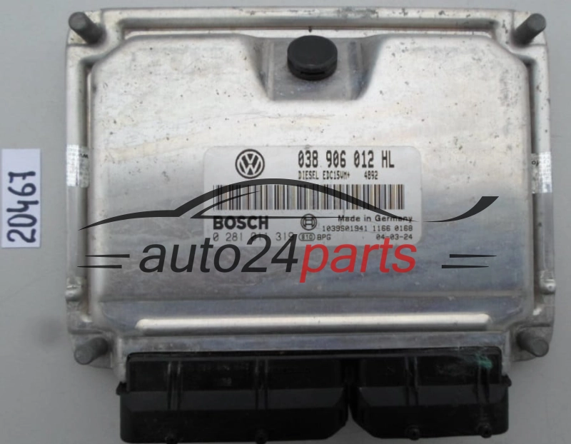KOMPUTER STEROWNIK SILNIKA VW VOLKSWAGEN POLO 1.9 SDI BOSCH 0281011319, 0 281 011 319, 038906012HL, 038 906 012 HL