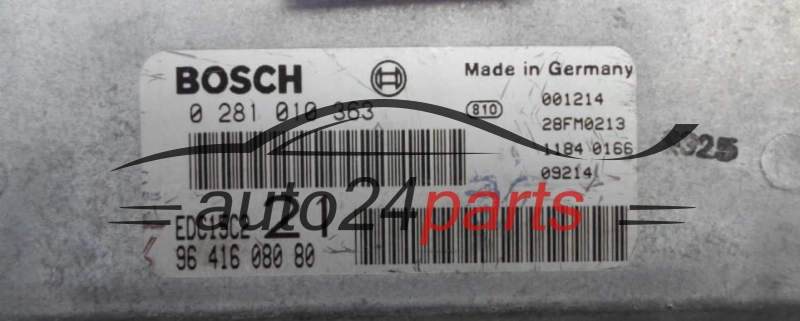 Μονάδα Ελέγχου Κινητήρα PEUGEOT 406 2.0 HDI BOSCH 0 281 010 363