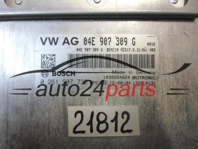KOMPUTER STEROWNIK SILNIKA VW VOLKSWAGEN GOLF 1.4 TSI BOSCH 0 261 S07 730, 0261S07730, 04E 907 309 G, 04E907309G 
