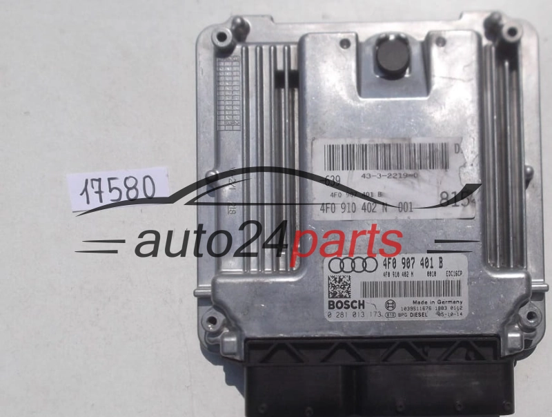 KOMPUTER STEROWNIK SILNIKA AUDI A6 3.0 TDI BOSCH 0 281 013 173, 0281013173, 4F0 907 401 B, 4F0907401B, 4F0 910 402 N, 4F0910402N, EDC16CP