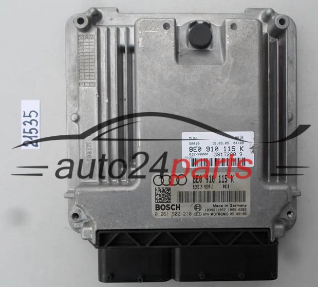  AUDI A4 2.0 TFSI BOSCH 0 261 S02 210, 0261S02210, 8E0 910 115 K, 8E0910115K, MED9.1
