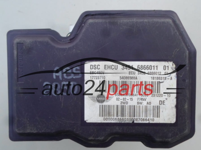 ABS PUMPE BLOCK HYDRAULIKPUMPE STEUERGERÄT MINI COOPER 34516866011 01, 3451686601101, 65021017