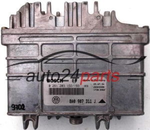 KOMPUTER STEROWNIK SILNIKA SEAT TOLEDO CORDOBA, 1.6, BOSCH 0 261 203 192/193, 0261203192/193, 8A0 907 311 J, 8A0907311J - 9702, 9703, 10230