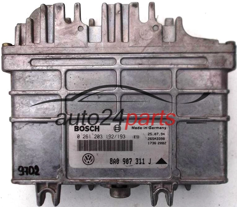 KOMPUTER STEROWNIK SILNIKA SEAT TOLEDO CORDOBA, 1.6, BOSCH 0261203192/193, 8A0907311J