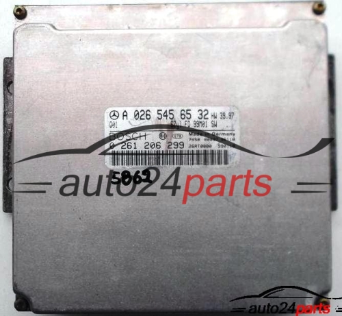 ECU CENTRALITA DE MOTOR MERCEDES C-CLASS W 202 BOSCH 0 261 206 299, 0261206299, A 026 545 65 32, A0265456532 