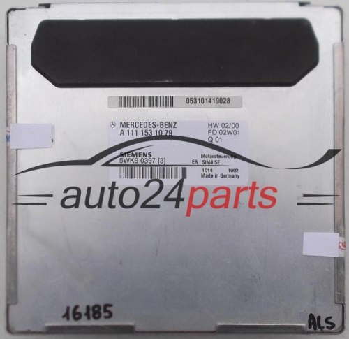 ECU ENGINE CONTROLLER MERCEDES W203 C180 1.8 SIEMENS 5WK9 03 97, 5WK90397, A 111 153 10 79, A1111531079