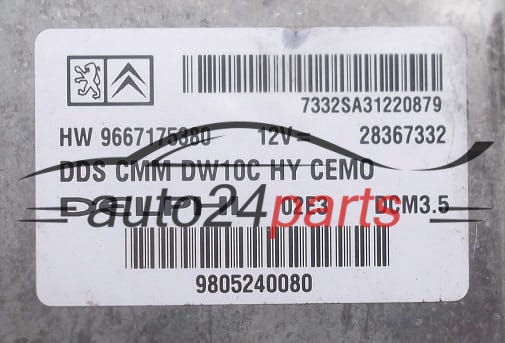 MOTORSTEUERGERÄT ECU STEUERGERÄT  CITROEN PEUGEOT 2.0 HDI DELPHI 28367332