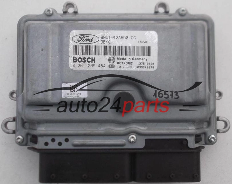 ECU CENTRALITA DE MOTOR FORD FOCUS 2.5 T BOSCH 0 261 209 484, 0261209484, 9M51-12A650-CG, 9M5112A650CG, 12A650CG, 9BYG