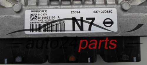 KOMPUTER STEROWNIK SILNIKA NISSAN QASHQAI 1.5 DCI S180033106A, 23710JD58C 