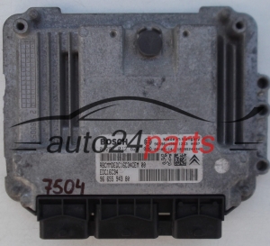 ECU ENGINE CONTROLLER CITROEN PEUGEOT 1.6 HDI BOSCH 0 281 012 620,  0281012620, 96 655 943 80, 96 655 943 80, 9659614980