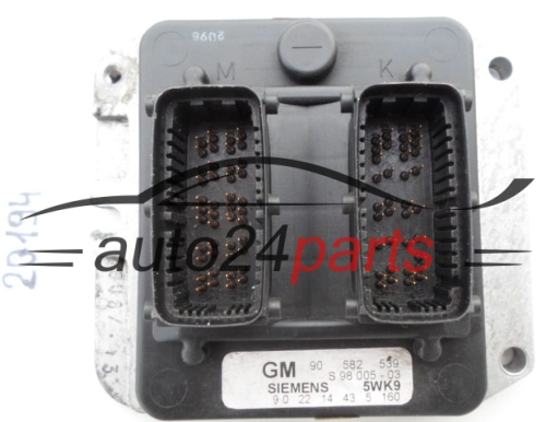 KOMPUTER STEROWNIK SILNIKA OPEL ASTRA ZAFIRA 1.8 X18XE1 SIEMENS 5WK9 5 160, 5WK95160, GM 90 582 539, 90582539