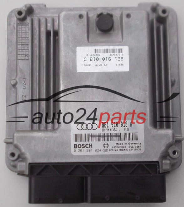 ECU CENTRALITA DE MOTOR  AUDI A4 2.0 TFSI BOSCH 0 261 S01 024,  8E1 910 018 A