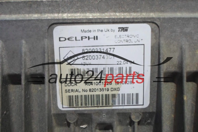 CENTRALINA DO MOTORE RENAULT 1.5 DCI Delphi R0410C122B, 8200331477, 8200374301