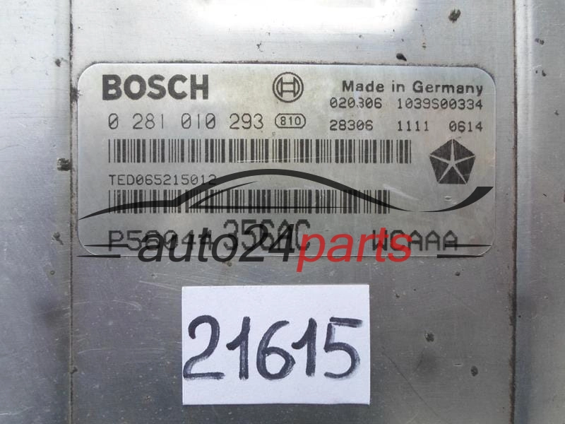 JEEP GRAND CHEROKEE 2.7 CRD BOSCH 0 281 010 293, 0281010293, P56044356AC