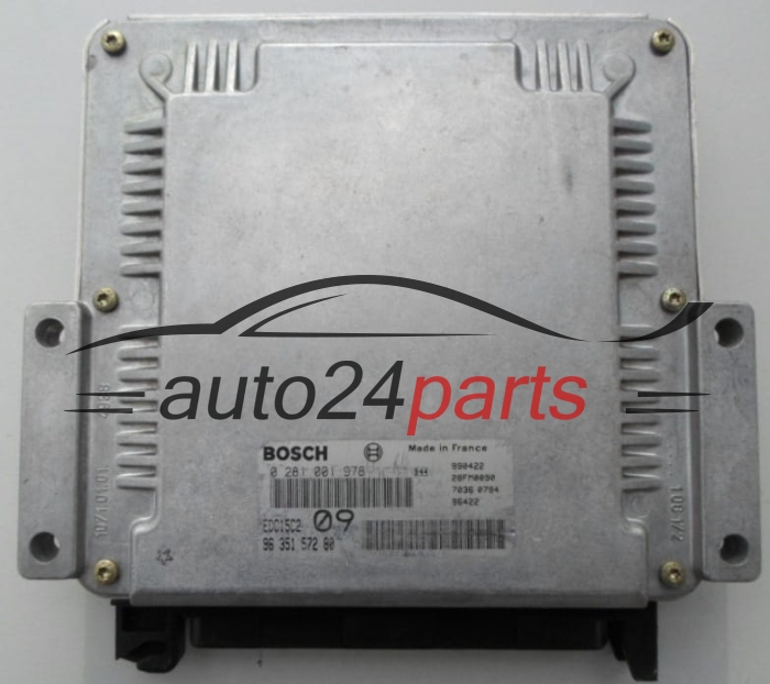 Μονάδα Ελέγχου Κινητήρα PEUGEOT 2.0 HDI BOSCH 0 281 001 978,  96 351 572 80, 9635157280 