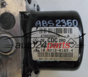 Αντλία αβς RENAULT LAGUNA 476600047R, 10.0212-0183.4, 10021201834, 10.0961-1419.3, 10096114193