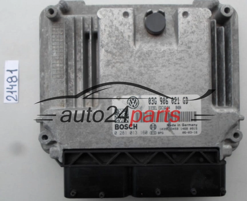CENTRALITA DE MOTOR SKODA OCTAVIA 2.0 TDI BOSCH 0 281 013 160, 0281013160, 03G 906 021 GD, 03G906021GD