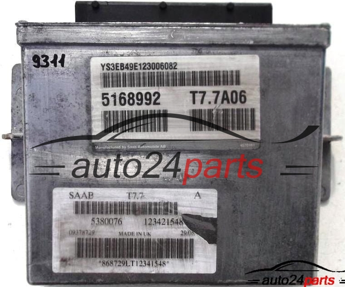 CENTRALINA MOTORE  SAAB 9-5 2.3, T77A06, 5380076, 123421548, 5168992
