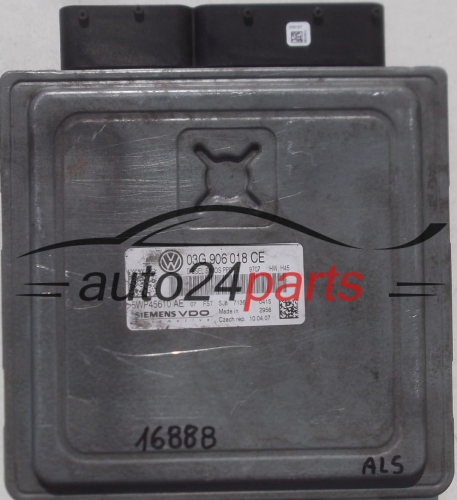 Μονάδα Ελέγχου Κινητήρα VW VOLKSWAGEN PASSAT 2.0 TDI SIEMENS VDO 5WP45610 AE, 5WP45610AE, 03G 906 018 CE, 03G906018CE 