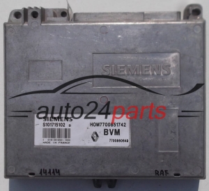  CALCULATEUR MOTEUR RENAULT SIEMENS S101715102 B, S101715102B, 7700851742, 7700860649 