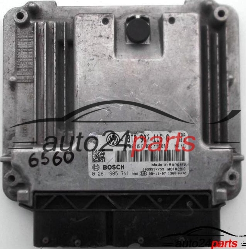 ECU ENGINE CONTROLLER SKODA SUPERB 1.8 T BOSCH 0 261 S05 741, 0261S05741, 3T0 907 115 G, 3T0907115G 