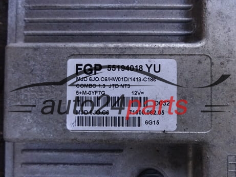 Μονάδα Ελέγχου Κινητήρα  OPEL COMBO 1.3 CDTI Magneti Marelli MJD 6JO.C6, FGP 55194018 YU, 71600.062.05