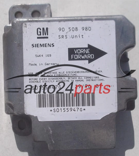 Μονάδα Ελέγχου AIRBAG OPEL VECTRA B GM 90 508 980, SIEMENS 5WK4 169