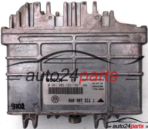 ECU CENTRALITA DE MOTOR SEAT TOLEDO CORDOBA, 1.6, BOSCH 0261203192/193, 8A0907311J