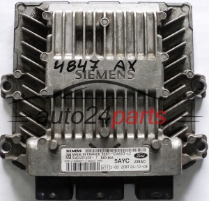 ECU ENGINE CONTROLLER FORD FIESTA 1.4 TDCI 3S6112A650LC, 3S61-12A650-LC 5AYC SIEMENS SID 804 5WS40140E-T