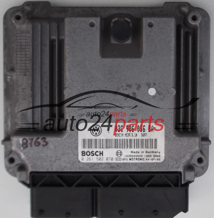 Μονάδα Ελέγχου Κινητήρα VW VOLKSWAGEN GOLF 1.6 FSI BOSCH 0 261 S02 070, 0261S02070, 03C 906 056 BA, 03C906056BA 