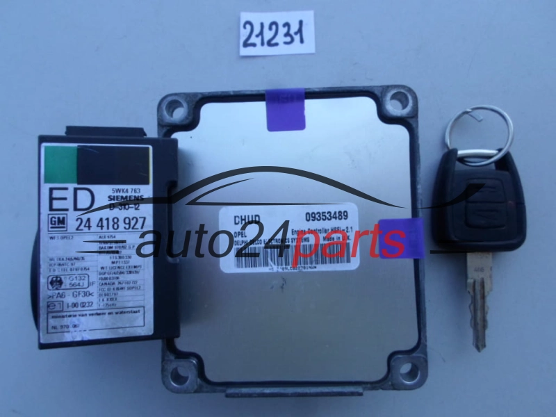 Sterownik silnika Opel Astra Corsa Vectra Zafira 1.4 Z14XE 1.6 Z16XE Z16SE 09353489DHUD HSFI21 – zdjęcie 2