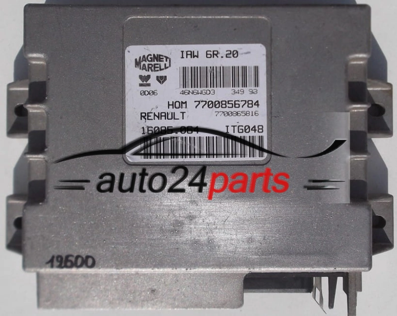 KOMPUTER STEROWNIK SILNIKA RENAULT TWINGO 1.2 MAGNETI MARELLI IAW 6R.20, IAW6R20, 7700856784, 7700865816, 16085.064, 16085064
