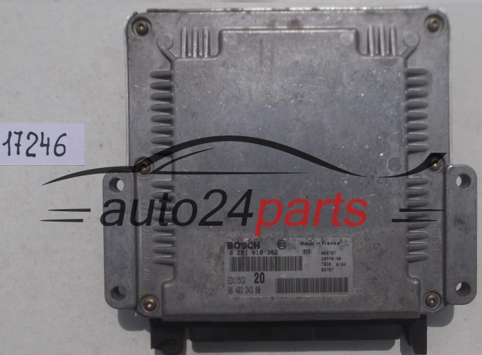 Μονάδα Ελέγχου Κινητήρα PEUGEOT 306 2.0 HDI BOSCH 0 281 010 362, 0281010362, 96 403 243 80, 9640324380, EDC15C2 20