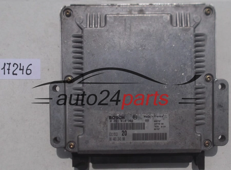 Μονάδα Ελέγχου Κινητήρα PEUGEOT 306 2.0 HDI BOSCH 0 281 010 362, 0281010362, 96 403 243 80, 9640324380, EDC15C2 20