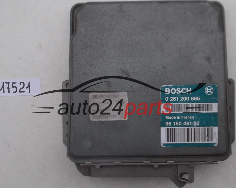 KOMPUTER STEROWNIK SILNIKA CITROEN ZX, PEUGEOT 405 1.8, BOSCH 0 261 200 665, 0261200665, 96 150 461 80, 9615046180