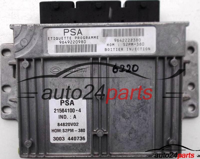  ECU ENGINE CONTROLLER CITROEN C3 1.4 21584100-4