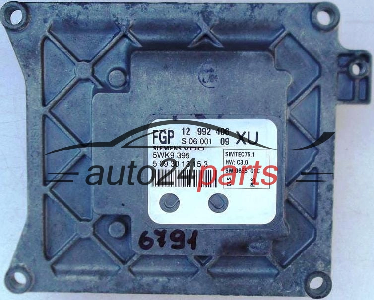 MOTORSTEUERGERÄT ECU STEUERGERAT OPEL ASTRA ZAFIRA 1.8 Z18XER 12992406 XU, 12 992 406, 55560130, 1232003, 12 32 003 SIEMENS VDO 5WK9395, 5WK9 395