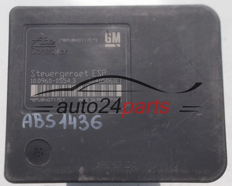 POMPE HYDRAULIQUE ET CALCULATEUR dABS OPEL ASTRA H ZAFIRA B GM 13 246 535 BL, 13246535, ATE  10.0960-0554.3, 10096005543