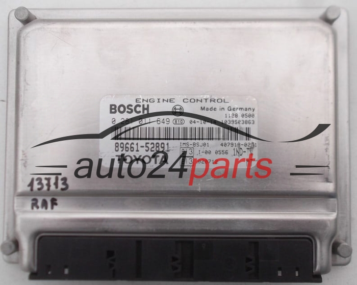 KOMPUTER STEROWNIK SILNIKA TOYOTA YARIS 1.4 D4D 1ND-TV BOSCH 0281011649